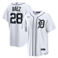 Detroit Tigers Javier Báez Nike White Home Replica Jersey product image 1, provided for visual reference and product detail