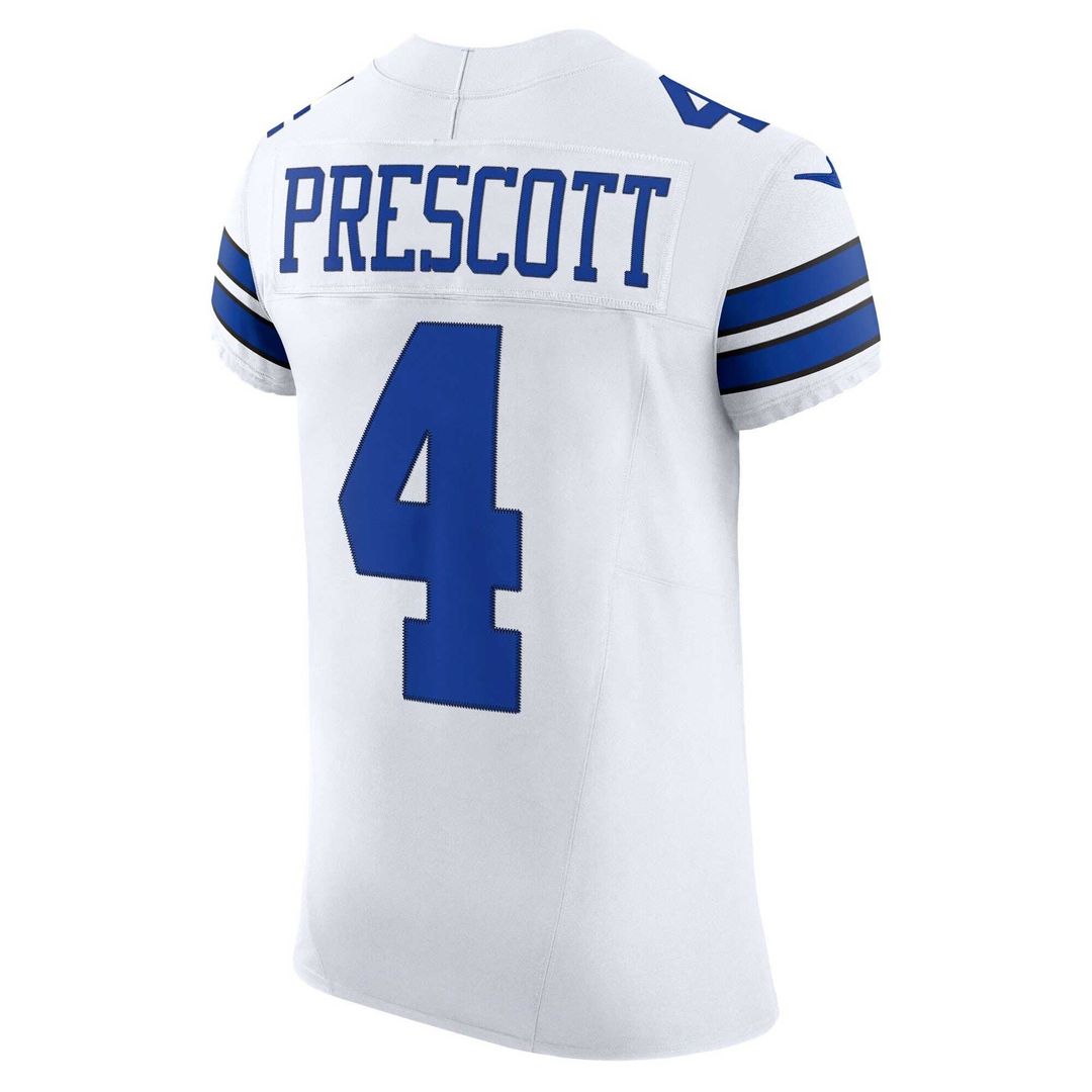 Dallas Cowboys Dak Prescott Nike White Vapor F.U.S.E. Elite Jersey product image 7, provided for visual reference and
