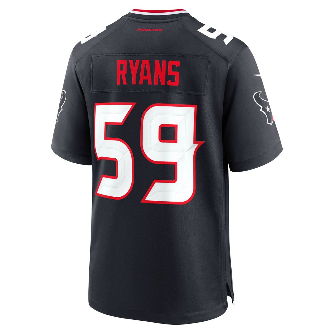 Houston Texans DeMeco Ryans Nike Navy Team Retired Game Jersey product image 3, provided for visual reference and product