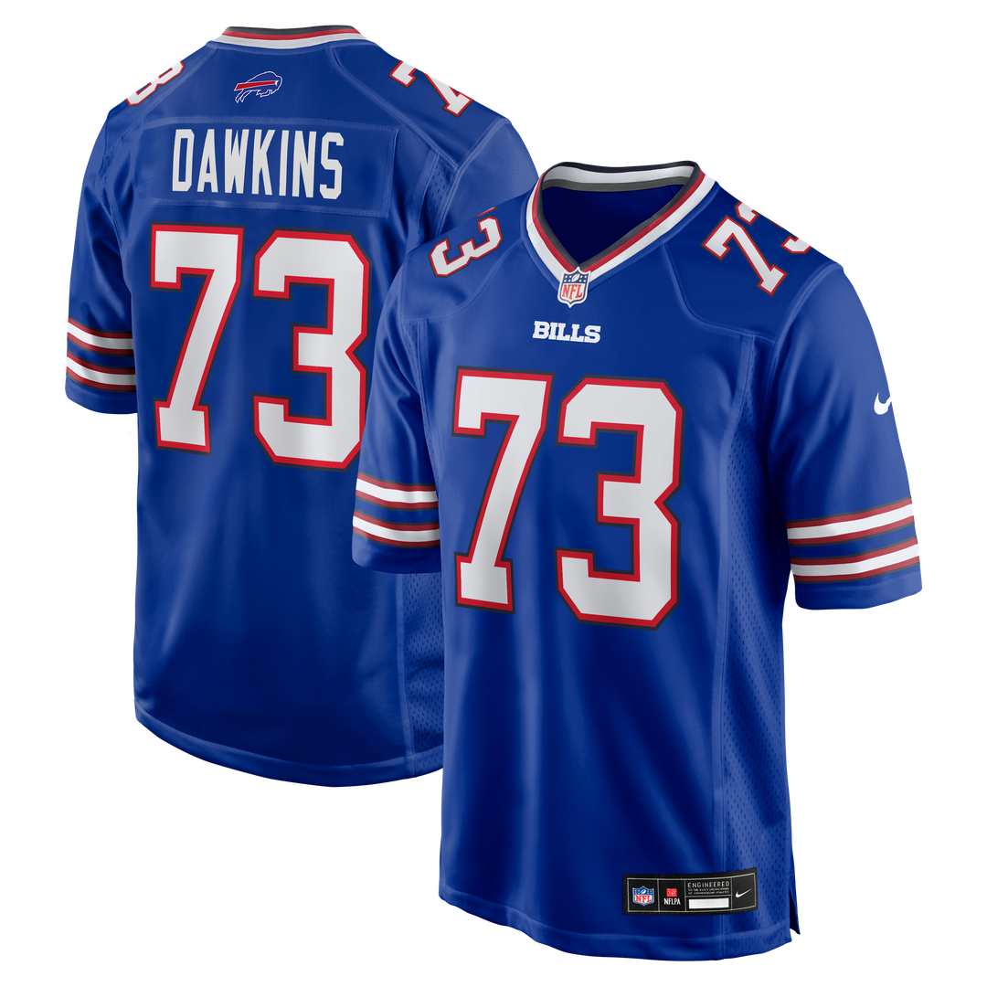 Buffalo Bills Dion Dawkins Nike Royal Game Player Jersey product image 9, provided for visual reference and product detail