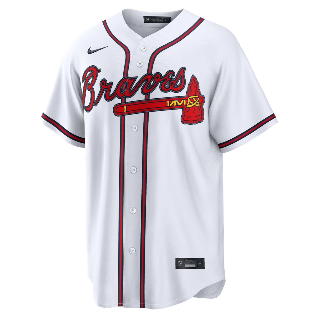 Atlanta Braves Grant Holmes Nike White Home Replica Jersey product image 2, provided for visual reference and product detail