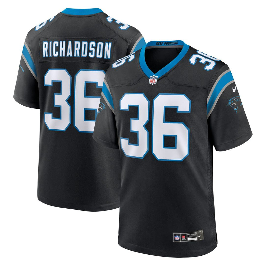 Carolina Panthers Demani Richardson Nike Black Team Game Jersey product image 1, provided for visual reference and product