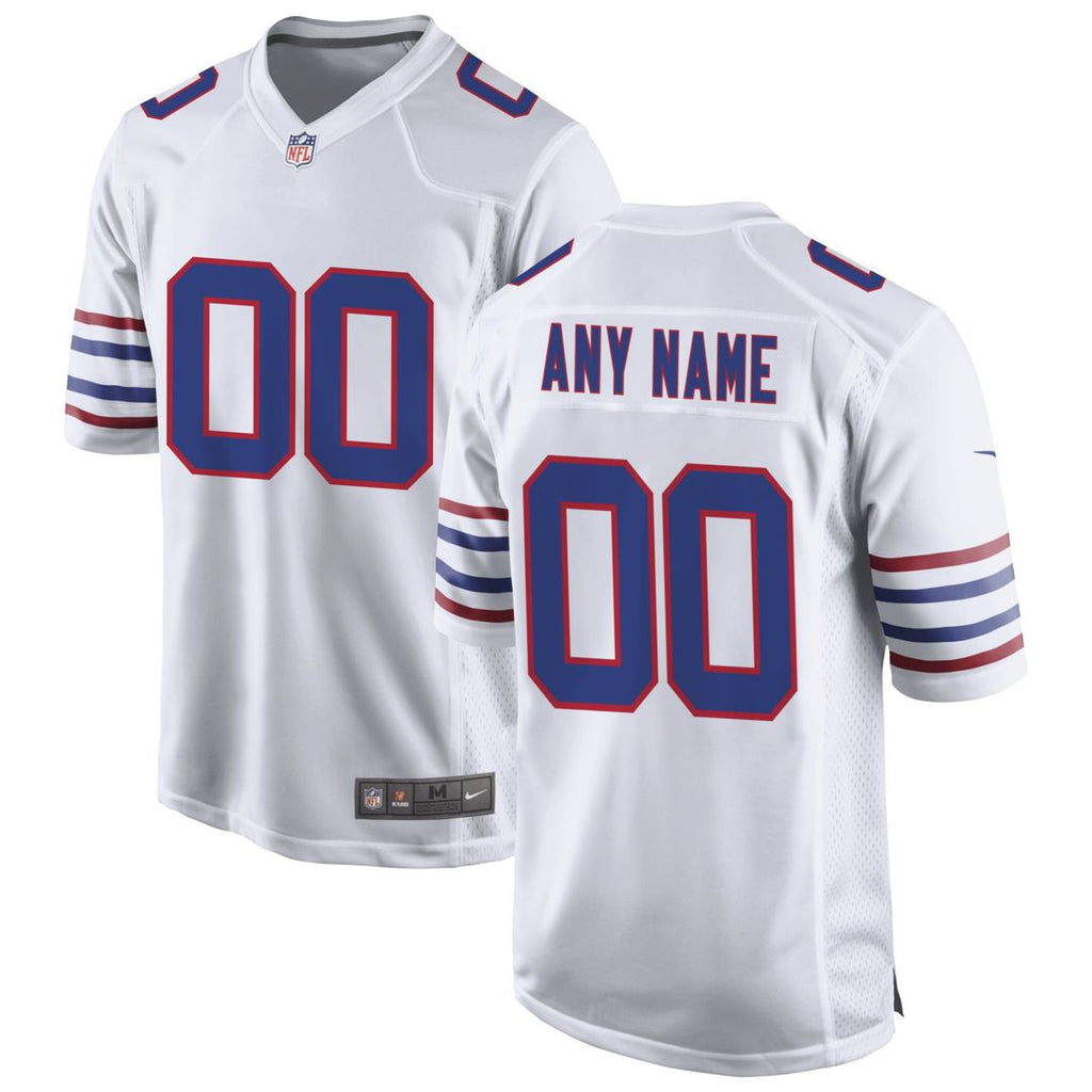 Buffalo Bills Nike White Alternate Custom Game Jersey product image 1, provided for visual reference and product detail