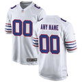 Buffalo Bills Nike White Alternate Custom Game Jersey product image 1, provided for visual reference and product detail