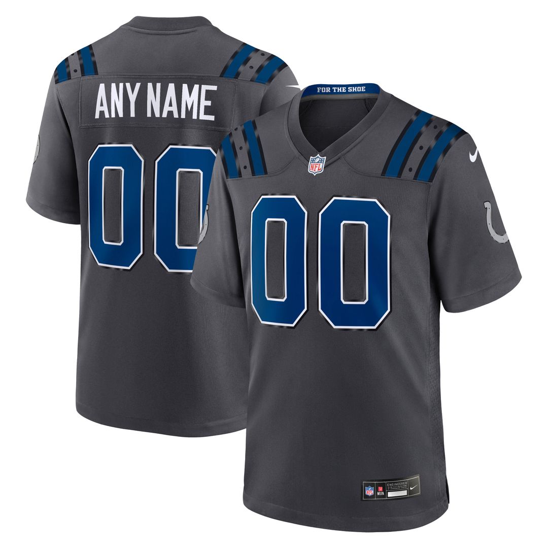 Indianapolis Colts Nike Anthracite 2026 Rivalries Collection Game Custom Jersey product image 1, provided for visual