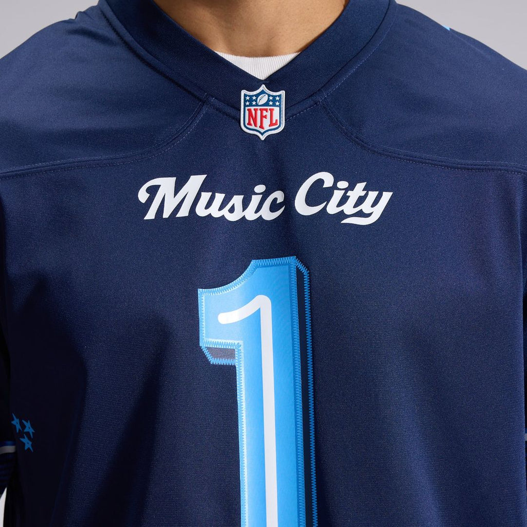 Tennessee Titans Cameron Ward Nike Navy 2026 Rivalries Collection Game Jersey product image 10, provided for visual