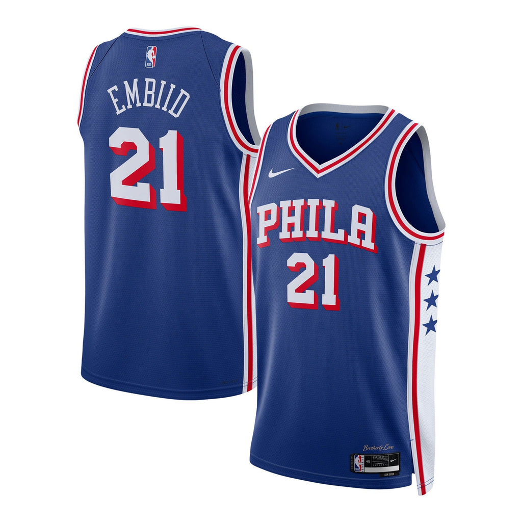 Philadelphia 76ers Nike Icon Edition Swingman Jersey - Joel Embiid - Unisex product image 1, provided for visual reference