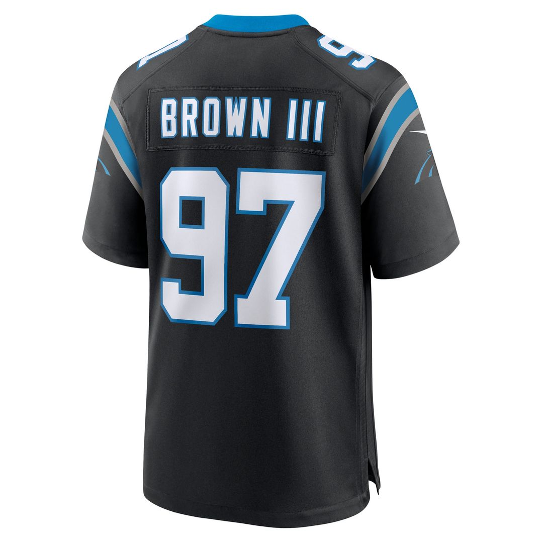 Carolina Panthers Bobby Brown III Nike Black Team Game Jersey product image 3, provided for visual reference and product