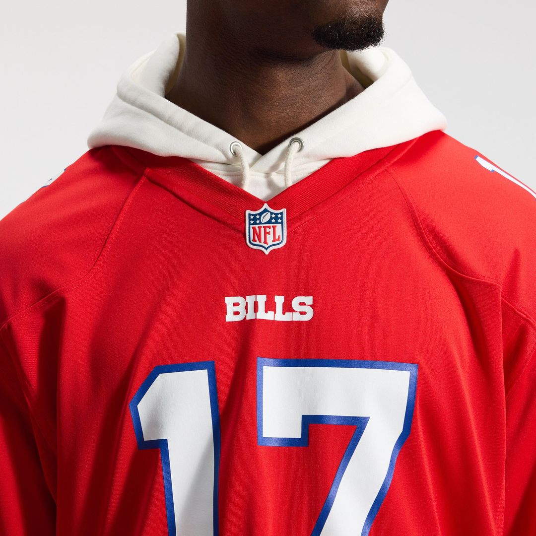 Buffalo Bills Josh Allen Nike Red Alternate Game Jersey product image 9, provided for visual reference and product detail