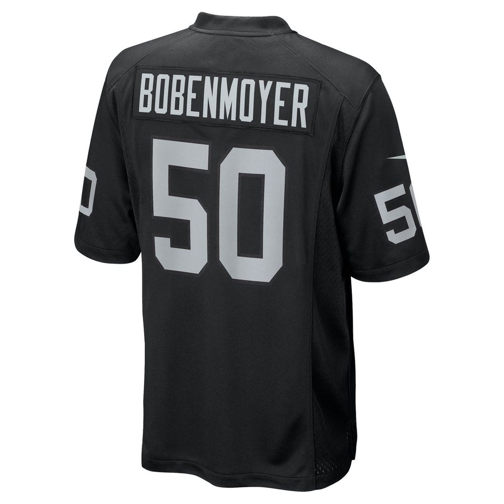 Las Vegas Raiders Jacob Bobenmoyer Nike Black Game Player Jersey product image 3, provided for visual reference and product