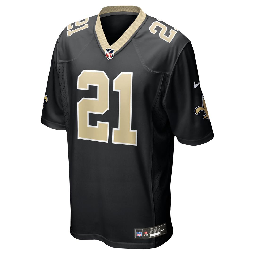 New Orleans Saints Justin Reid Nike Black Team Game Jersey product image 2, provided for visual reference and product detail