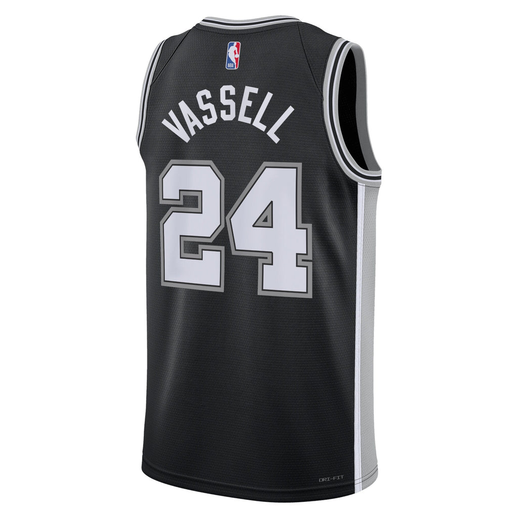 San Antonio Spurs Nike Icon Edition Swingman Jersey - Black - Devin Vassell - Unisex product image 3, provided for visual