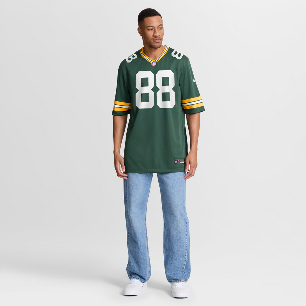 Green Bay Packers Jermichael Finley Nike Green Game Retired Player Jersey product image 7, provided for visual reference and