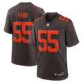 Cleveland Browns Spencer Fano Nike Brown Alternate Game Jersey product image 1, provided for visual reference and product