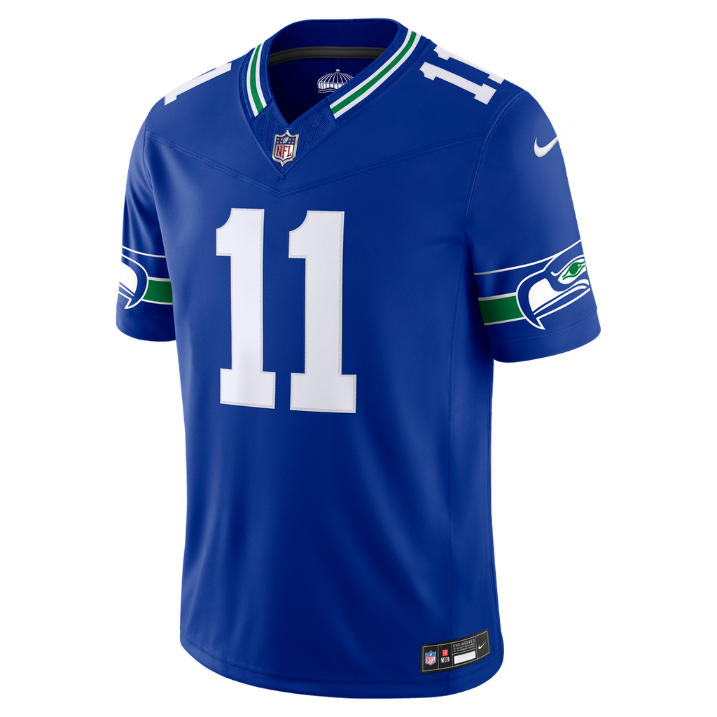 Seattle Seahawks Jaxon Smith-Njigba Nike College Navy Team Vapor F.U.S.E. Stitched Limited Jersey product image 8, provided