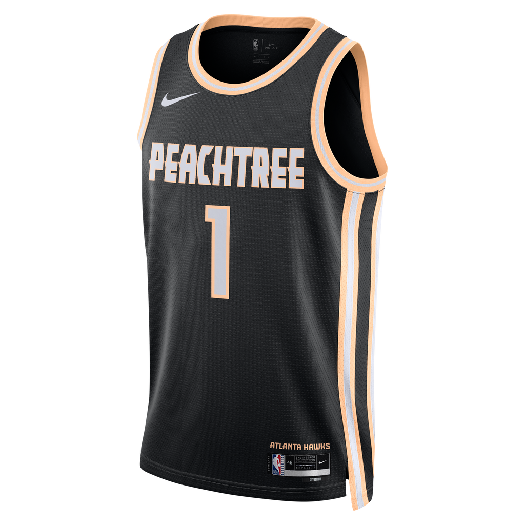 Nike Atlanta Hawks 2025/26 Nike City Edition Swingman Jersey - Black - Jalen Johnson - Unisex product image 3, provided for
