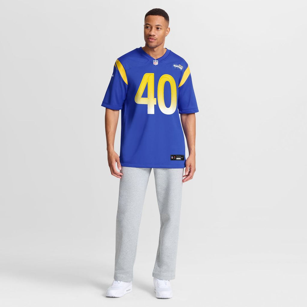 Los Angeles Rams Jesse Luketa Nike Royal Team Game Jersey product image 4, provided for visual reference and product detail