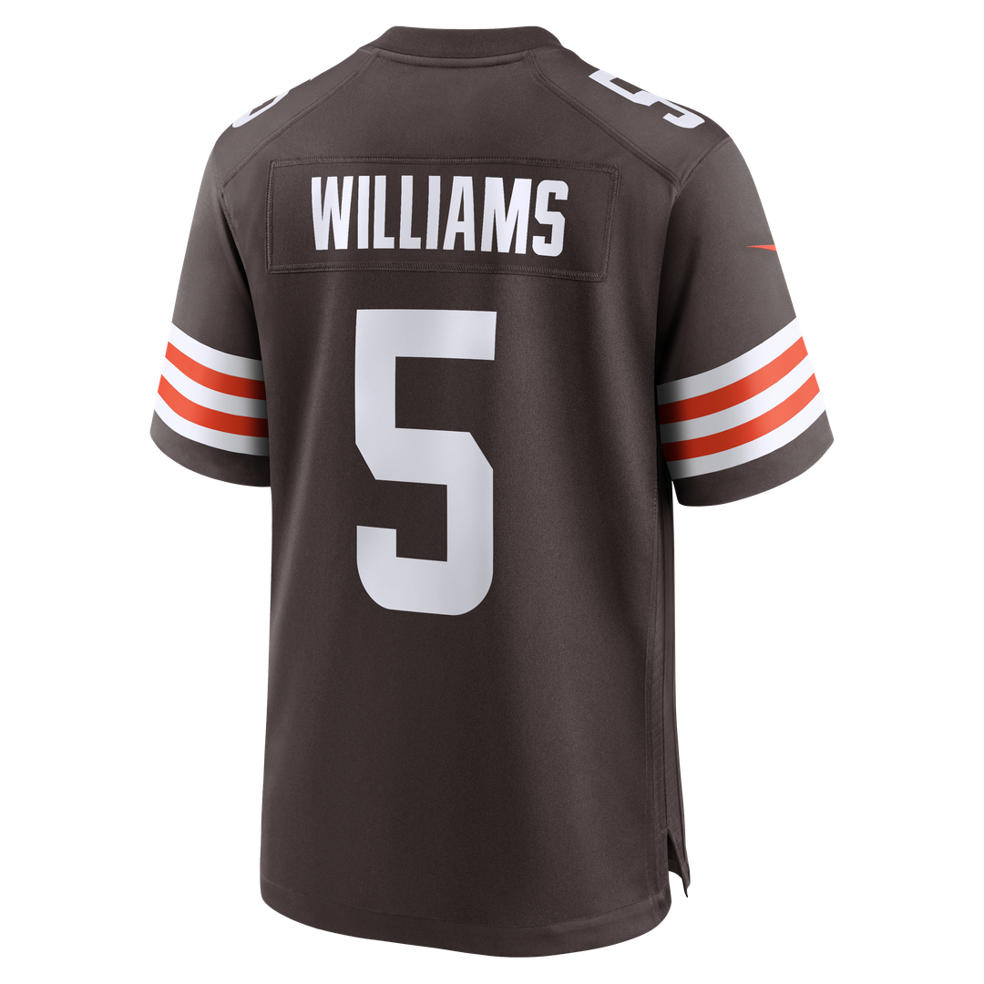 Cleveland Browns Quincy Williams Nike Brown Team Game Jersey product image 2, provided for visual reference and product
