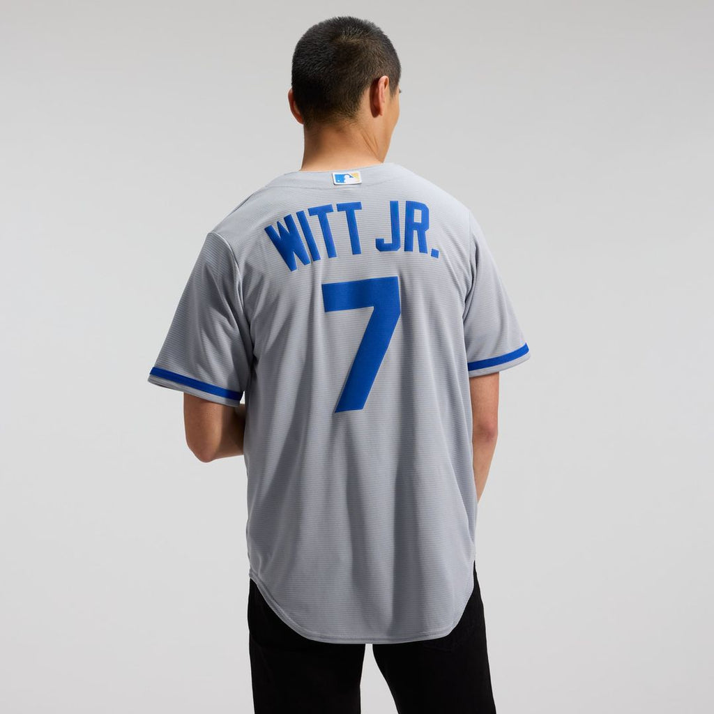 Kansas City Royals Bobby Witt Jr. Nike Gray Road Replica Jersey product image 3, provided for visual reference and product