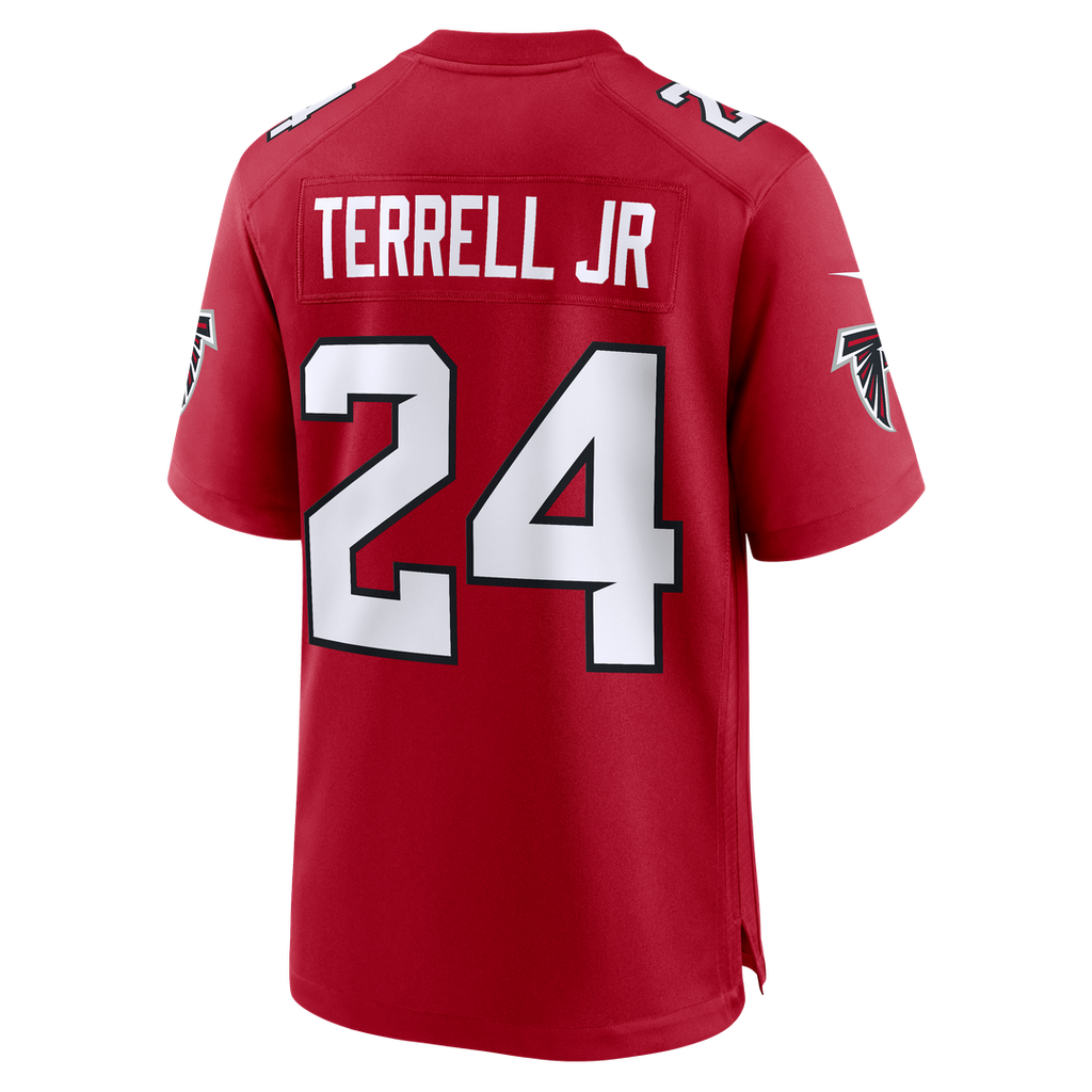 Atlanta Falcons A.J. Terrell Nike Red Game Jersey product image 3, provided for visual reference and product detail review
