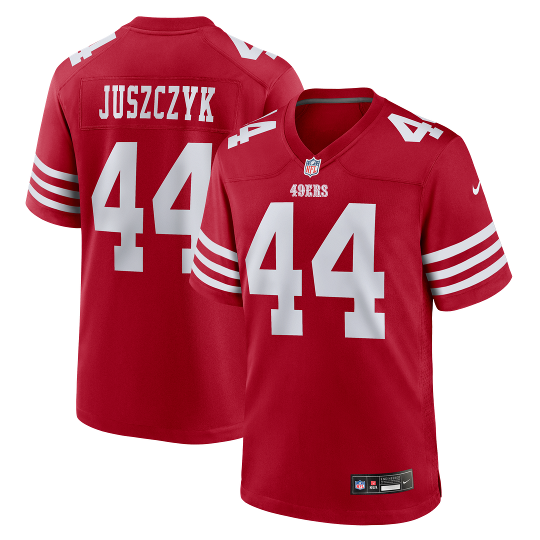 San Francisco 49ers Kyle Juszczyk Nike Scarlet Player Game Jersey product image 1, provided for visual reference and product
