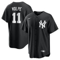 New York Yankees Anthony Volpe Nike Black Fashion Replica Player Jersey product image 1, provided for visual reference and