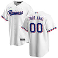 Texas Rangers Nike White Home Replica Custom Jersey product image 1, provided for visual reference and product detail review