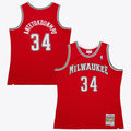 Milwaukee Bucks Mitchell & Ness Giannis Antetokounmpo 2014 Dark Alternate Authentic Jersey - Red product image 1, provided