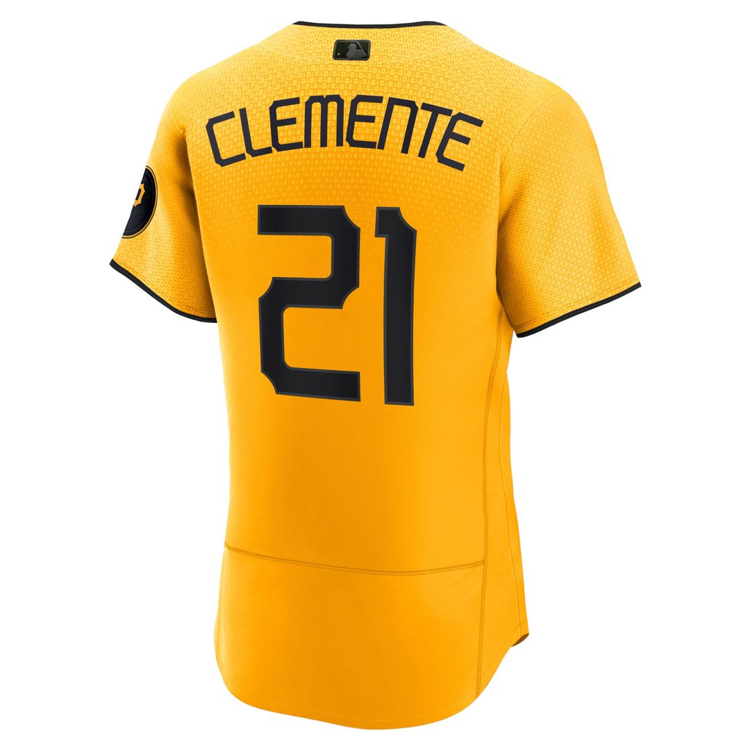 Pittsburgh Pirates Roberto Clemente Nike Gold City Connect Authentic Player Jersey product image 3, provided for visual