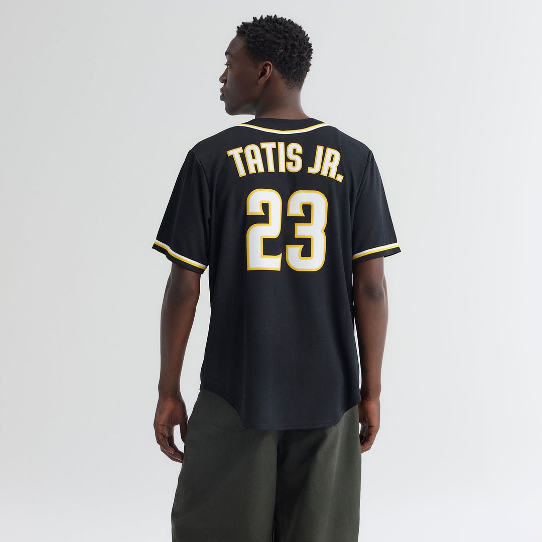 San Diego Padres Fernando Tatis Jr. Nike Fashion Replica Black Out Jersey product image 3, provided for visual reference and