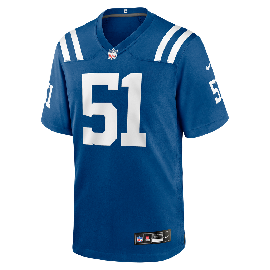 Indianapolis Colts Nike Royal Game Jersey product image 2, provided for visual reference and product detail review