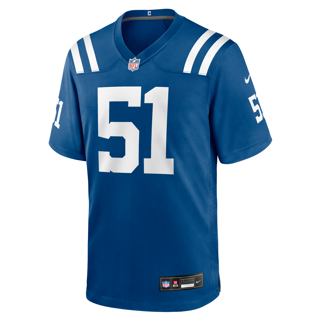 Indianapolis Colts Nike Royal Game Jersey product image 2, provided for visual reference and product detail review