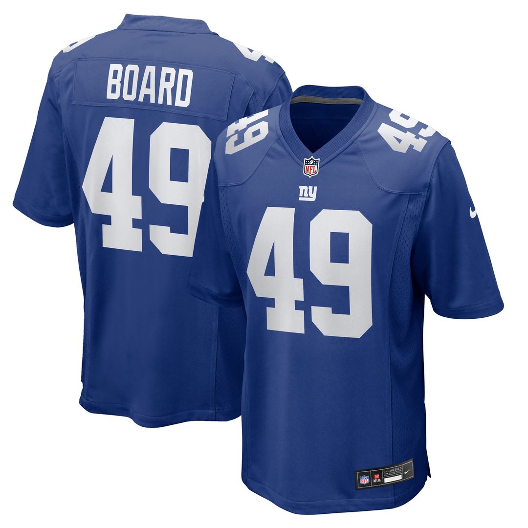New York Giants Chris Board Nike Royal Team Game Jersey product image 1, provided for visual reference and product detail