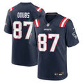 New England Patriots Romeo Doubs Nike Navy Game Jersey product image 1, provided for visual reference and product detail