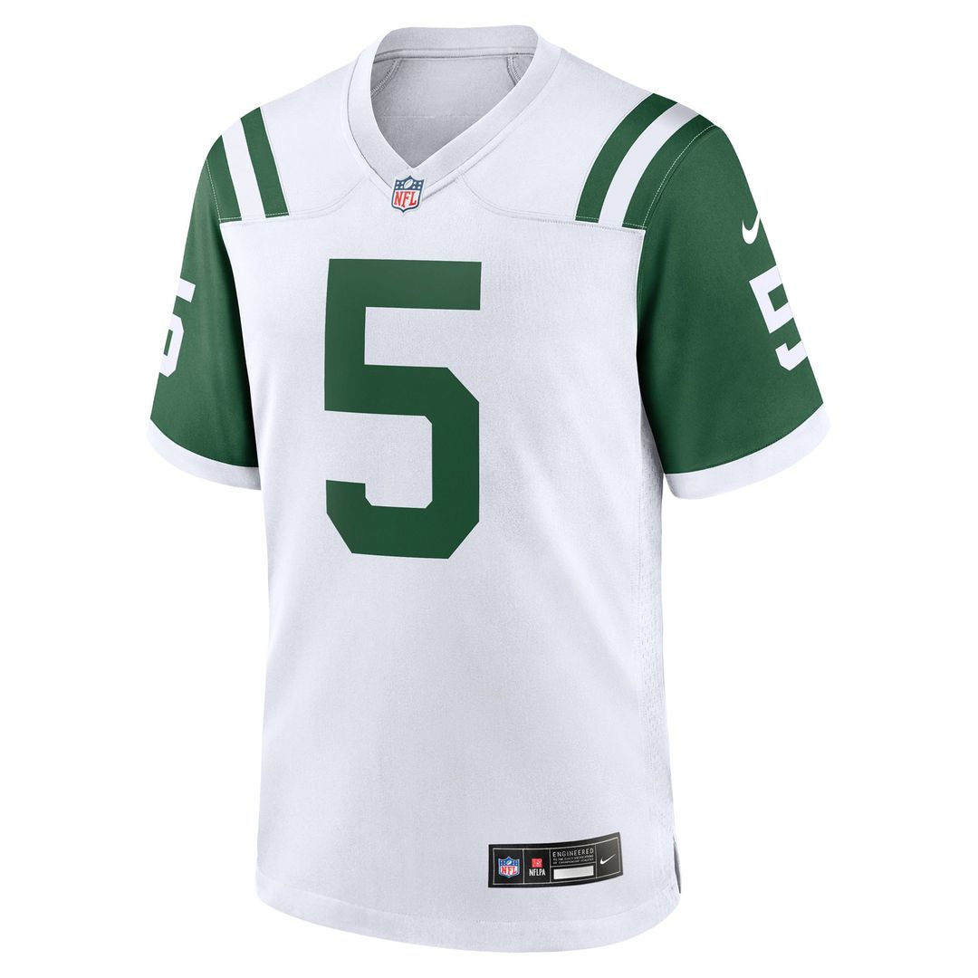 New York Jets Garrett Wilson Nike White Classic Alternate Game Jersey product image 2, provided for visual reference and