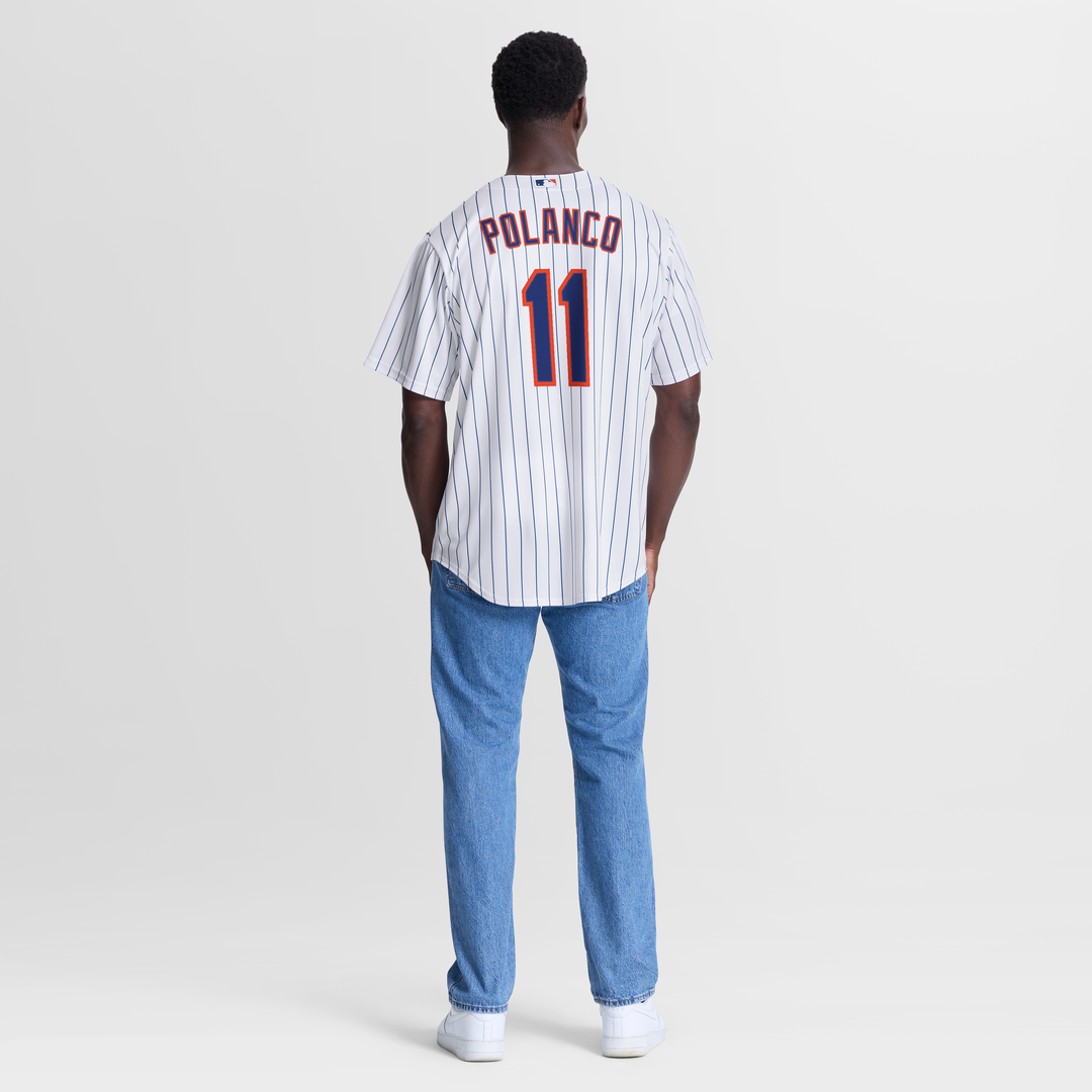 New York Mets Jorge Polanco Nike White Home Replica Jersey product image 5, provided for visual reference and product detail