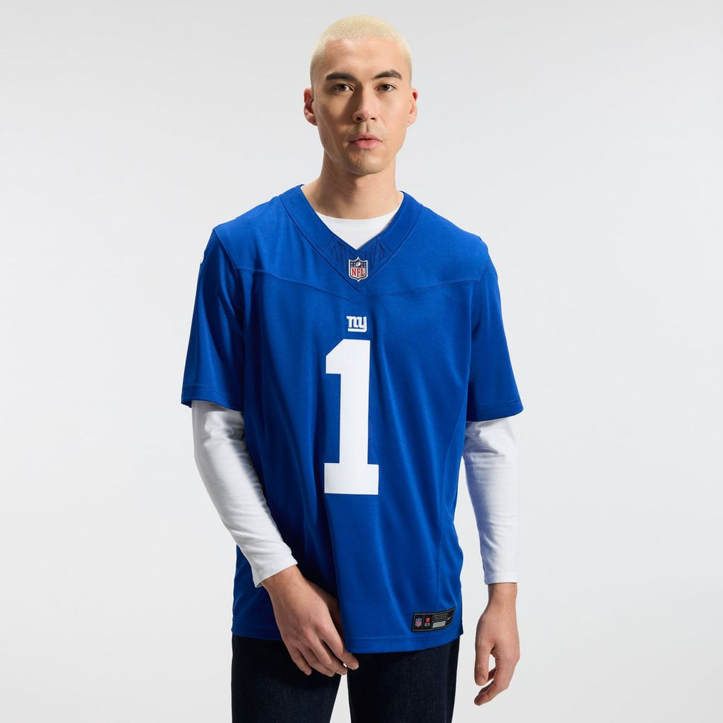 New York Giants Malik Nabers Nike Royal Team Vapor F.U.S.E. Stitched Limited Jersey product image 2, provided for visual