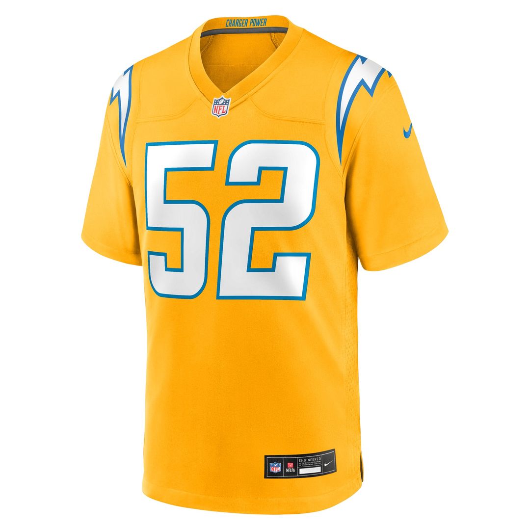 Los Angeles Chargers Khalil Mack Nike Navy Alternate Super Chargers Game Player Jersey product image 8, provided for visual