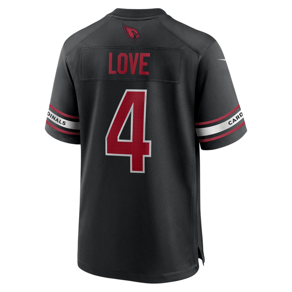 Arizona Cardinals Jeremiyah Love Nike Black Alternate Game Player Jersey product image 3, provided for visual reference and