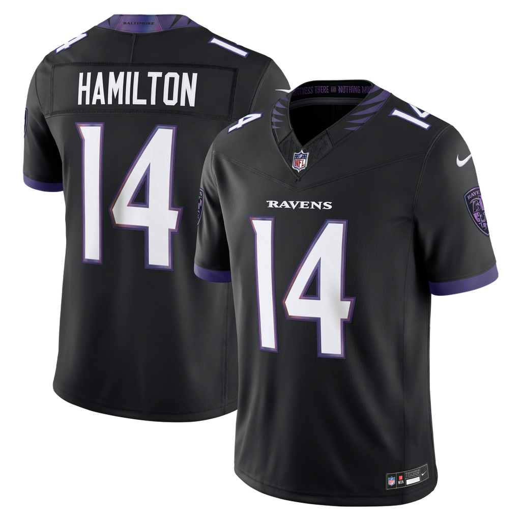 Baltimore Ravens Kyle Hamilton Nike Purple Team Vapor F.U.S.E. Stitched Limited Jersey product image 21, provided for visual