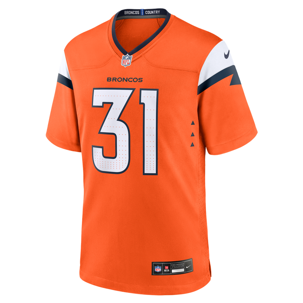 Denver Broncos Kris Abrams-Draine Nike Orange Team Game Jersey product image 2, provided for visual reference and product