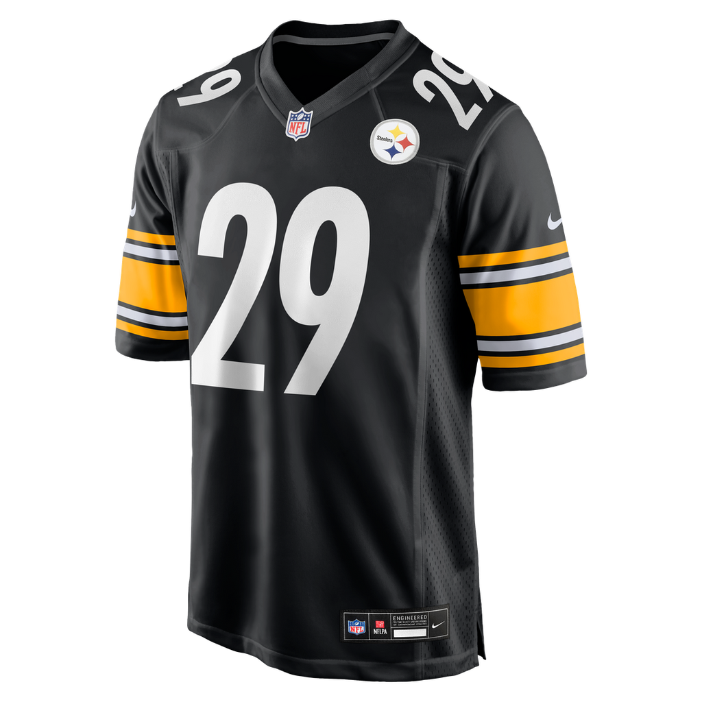 Pittsburgh Steelers Ryan Watts Nike Black Game Jersey product image 2, provided for visual reference and product detail