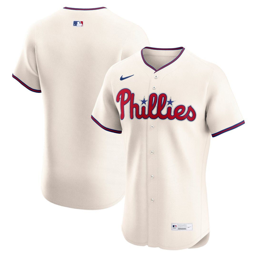 Philadelphia Phillies Nike Cream Alternate 2 Elite Jersey product image 4, provided for visual reference and product detail