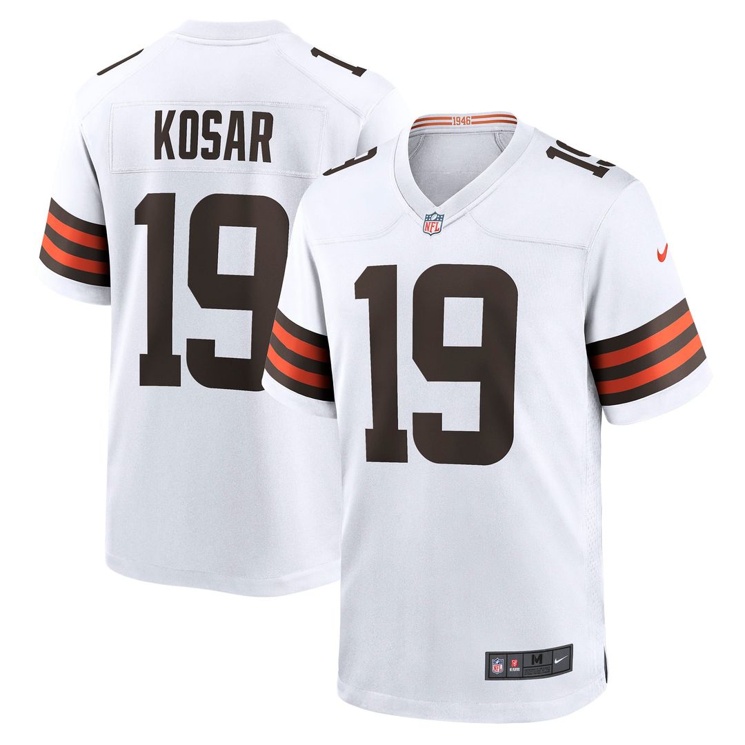 Cleveland Browns Bernie Kosar Nike White Retired Player Game Jersey product image 1, provided for visual reference and