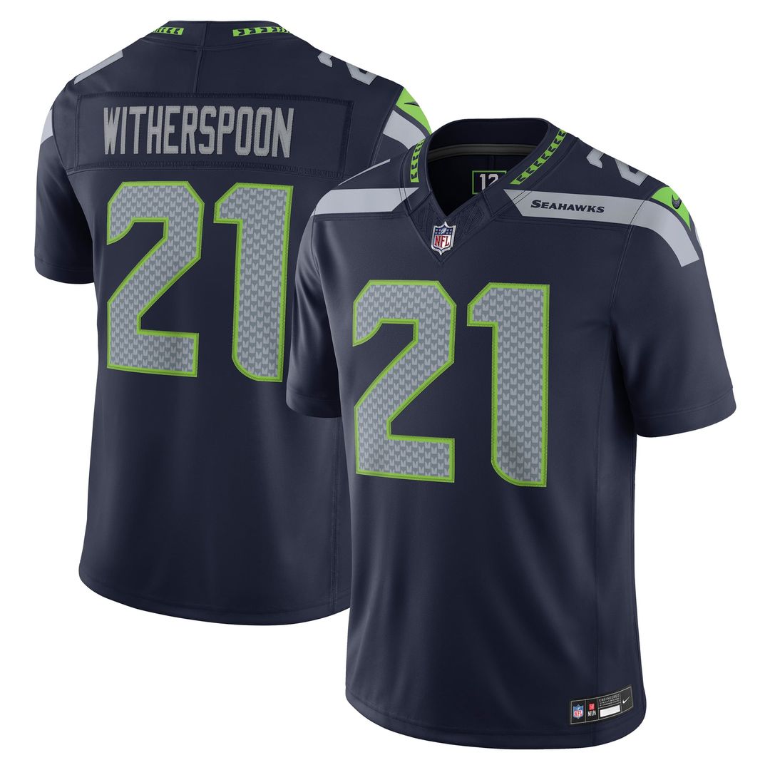 Seattle Seahawks Devon Witherspoon Nike College Navy Team Vapor F.U.S.E. Stitched Limited Jersey product image 1, provided