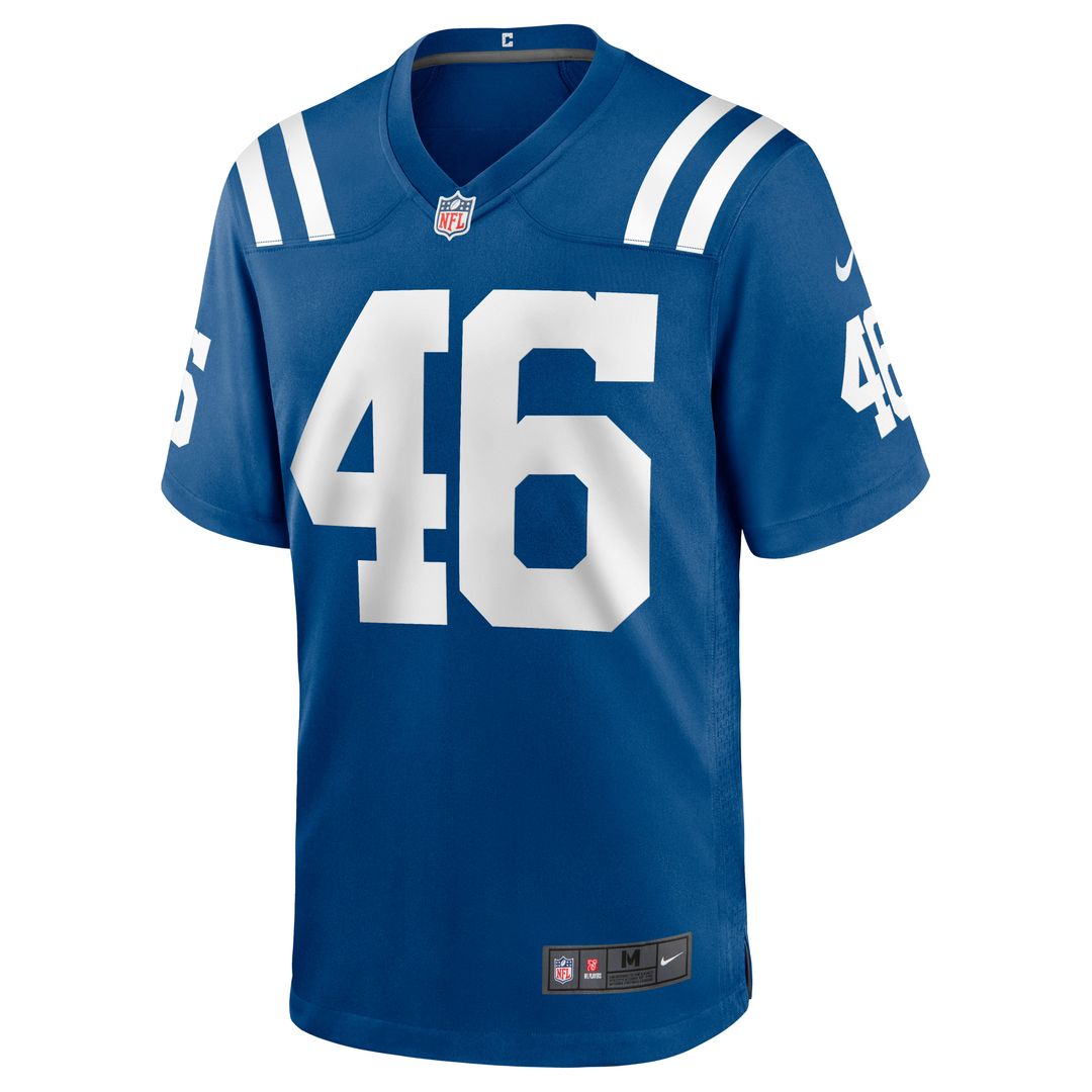 Indianapolis Colts Luke Rhodes Nike Royal Game Jersey product image 2, provided for visual reference and product detail