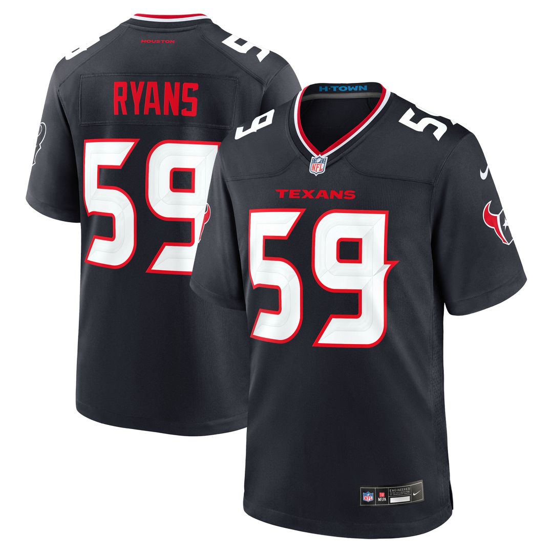 Houston Texans DeMeco Ryans Nike Navy Team Retired Game Jersey product image 1, provided for visual reference and product