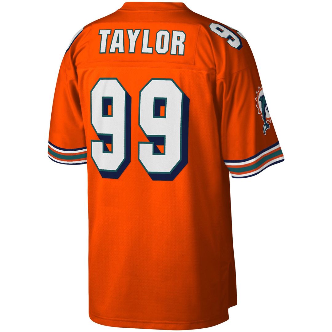Miami Dolphins Jason Taylor Mitchell & Ness Orange Big & Tall 2004 Retired Player Replica Jersey product image 3, provided