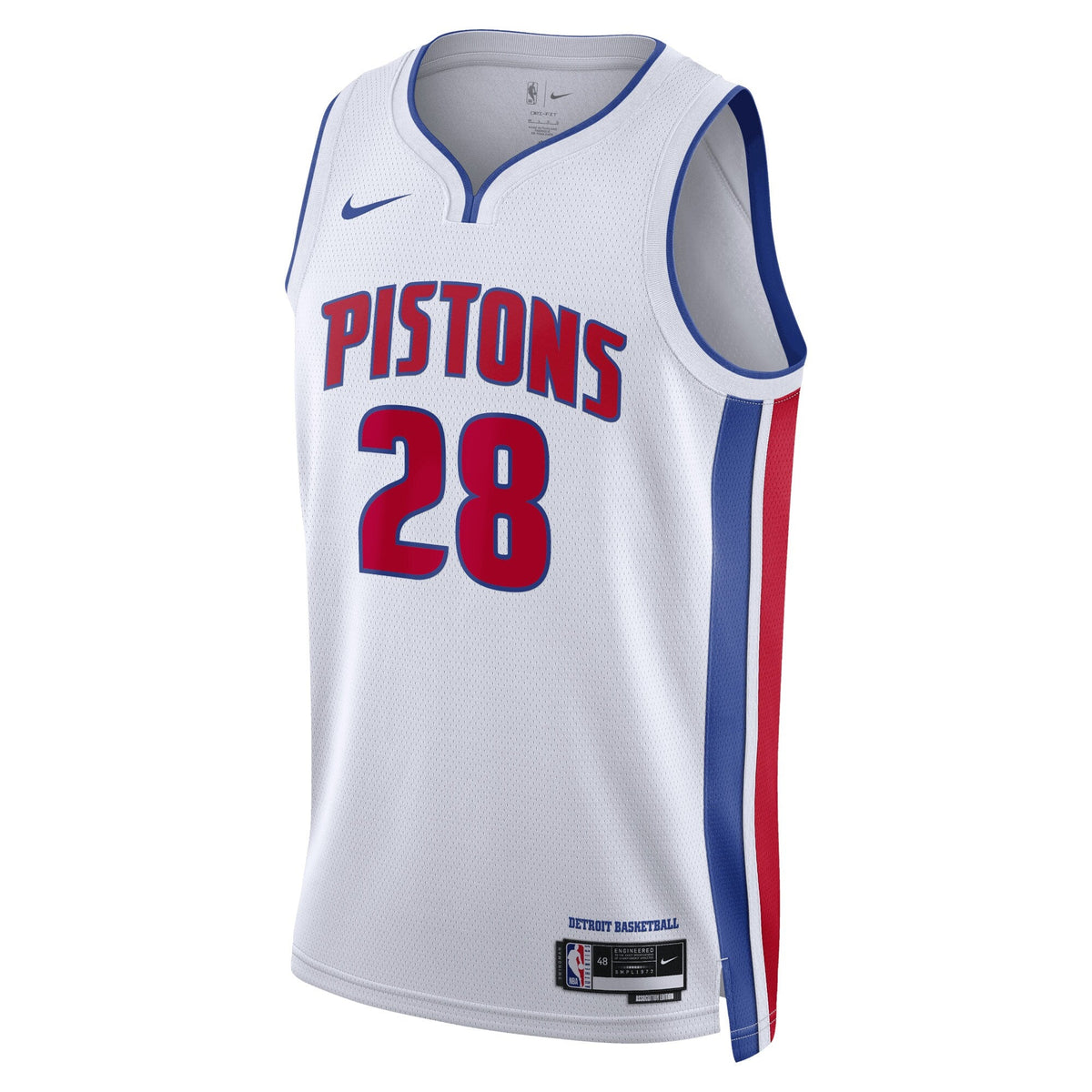 Detroit Pistons Nike Association Edition Swingman Jersey - White - Isaiah Stewart - Unisex product image 2, provided for