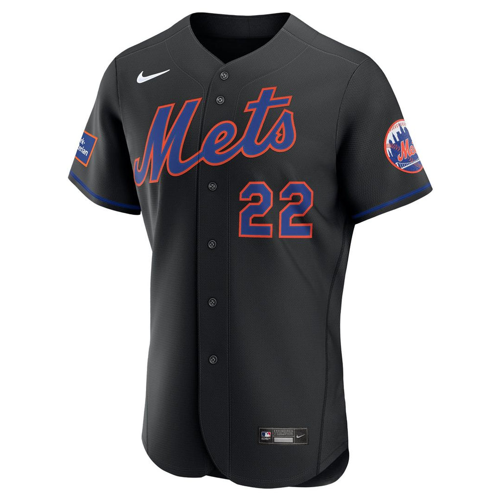 New York Mets Juan Soto Nike Black Alternate Authentic Sponsor Patch Jersey product image 2, provided for visual reference